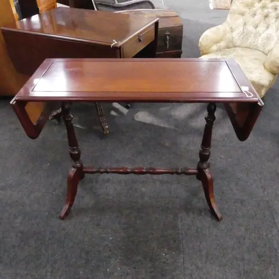 MAHOGANY DROP LEAF TABLE 970x410x760mm