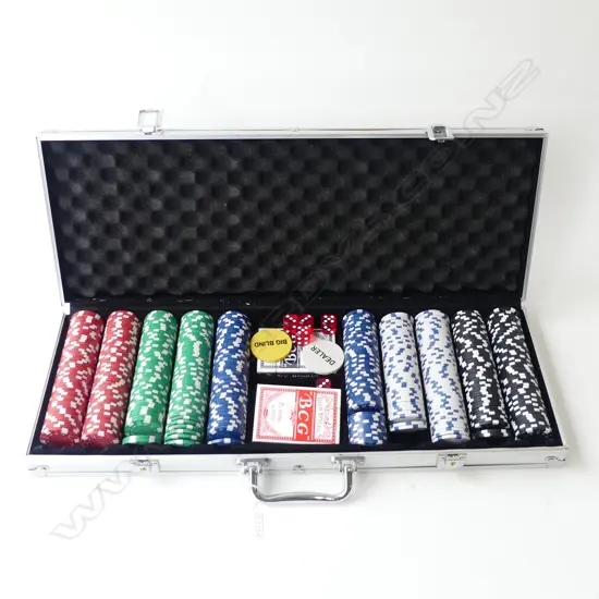 CASED POKER GAME SET