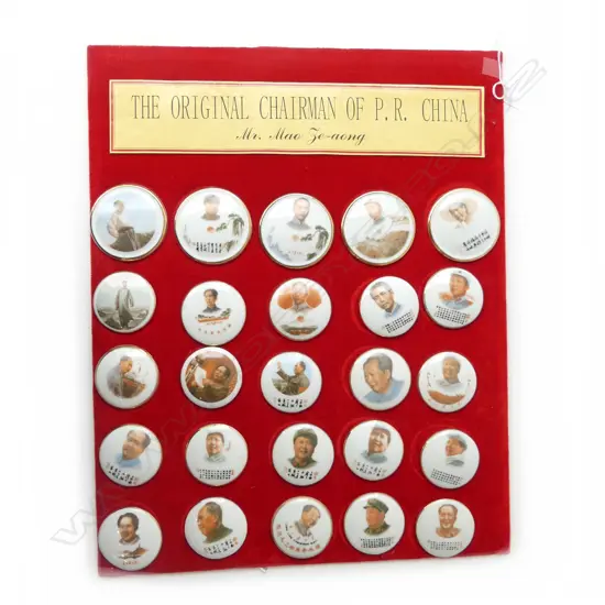 25 CHAIRMAN MAO BADGES 75 / 60mm dia