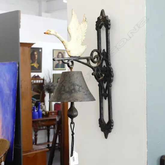 METAL WALL MOUNTED GOOSE BELL H.380mm