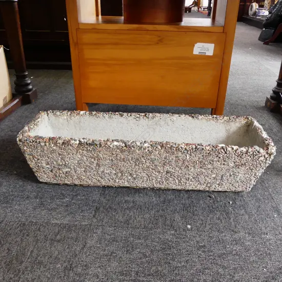 RETRO CONCRETE PLANTER L.690mm