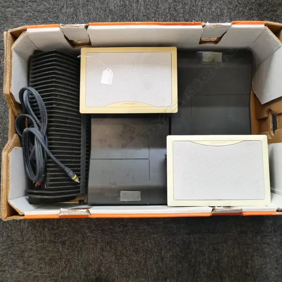 TWO BOSE IN WALL OR CEILING SPEAKERS & AMPLIFIER