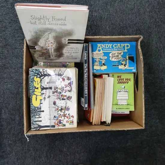 ENGLISH CARTOONS; ANDY CAP, GILES ETC