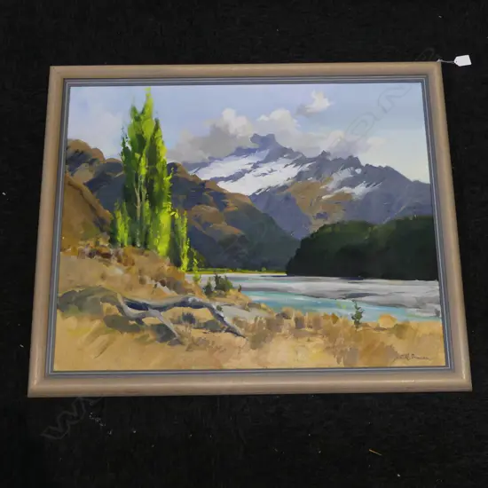 JIM DUNCAN (b.1939) 'MOUNT AVALANCHE' OIL ON BOARD 605x760mm