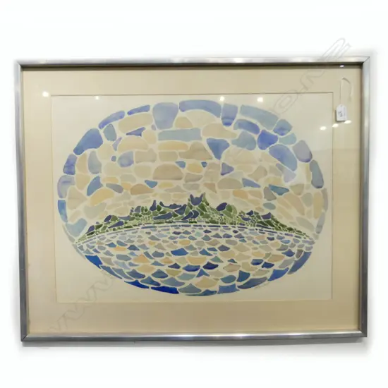 A BRISCOE WATERCOLOUR RAROTONGA C1974 Signed Labelled verso 785 x 630mm