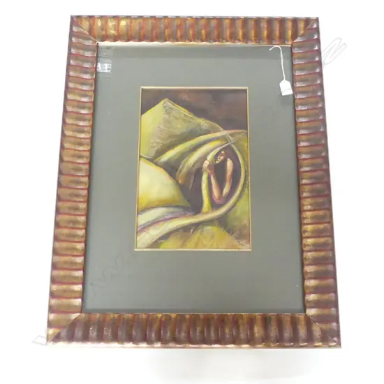 HAYLEY BROWN 'BURROW',  ACRYLIC ON BOARD, 380 x 240mm (760 x 590mm in frame)