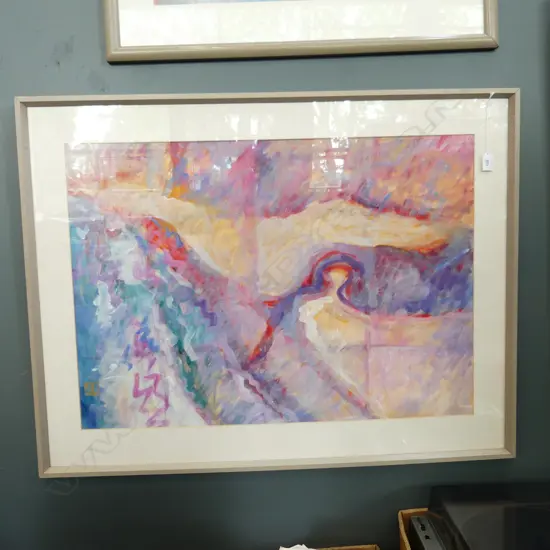 SIMON PAYTON, UNTITLED (LANDSCAPE), ACRYLIC ON PAPER 560x790mm