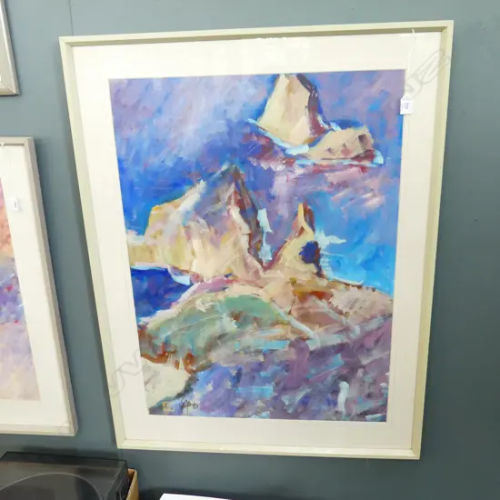 SIMON PAYTON, UNTITLED (LANDSCAPE), ACRYLIC ON PAPER, SIGNED & DATED '87 785x575mm