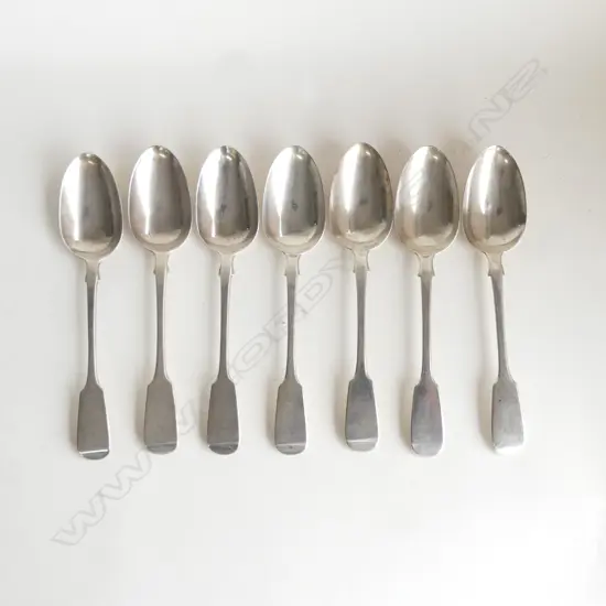 7 VICT S/SILVER DINNER SPOONS 492GMS`