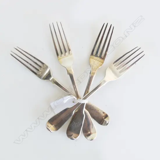 4 GEO S/SILVER DESSERT FORKS 161GMS