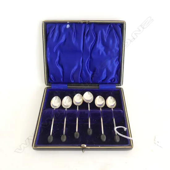 CASED SET S/SILVER COFFEE SPOONS 40GMS