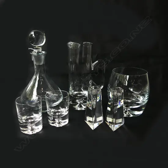 7 PCES CLEAR GLASS INCL. DECANTER H.285mm