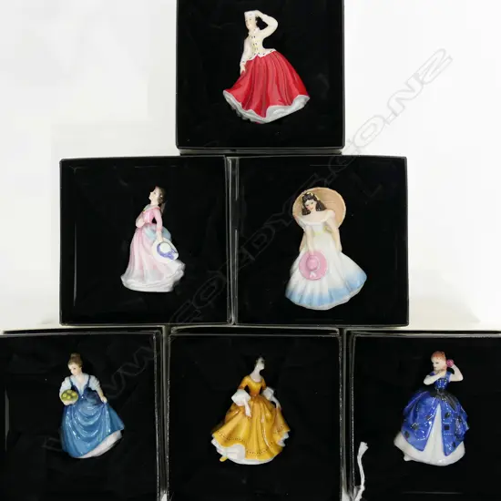 6 ROYAL DOULTON MINIATURE LADIES H.65mm