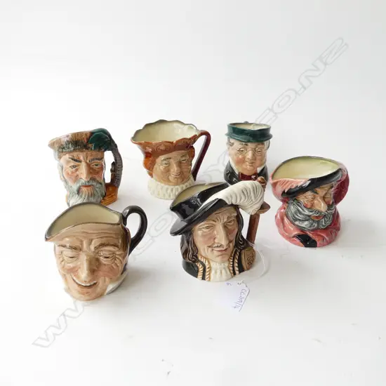 6 ROYAL DOULTON CHARACTER JUGS H.100mm