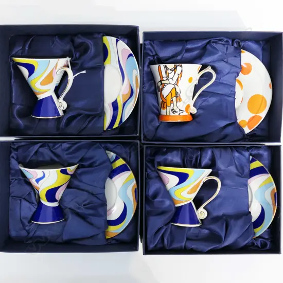 4 OLD TUPTON WARE C/S SETS, BOXED