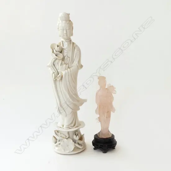 2 CHINESE FINGURES: GUANYIN & OTHER H.255mm AF