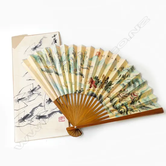 CHINESE FAN & ARTWORK 380x180mm