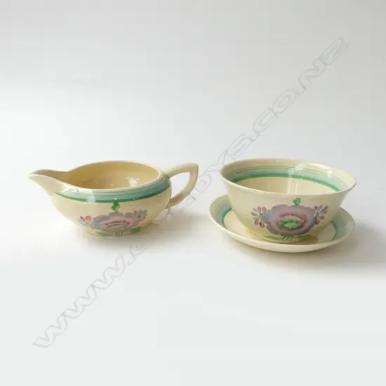 3 PC C/CLIFF JUG DIA130MMBOWL DIA130 & SAUCER