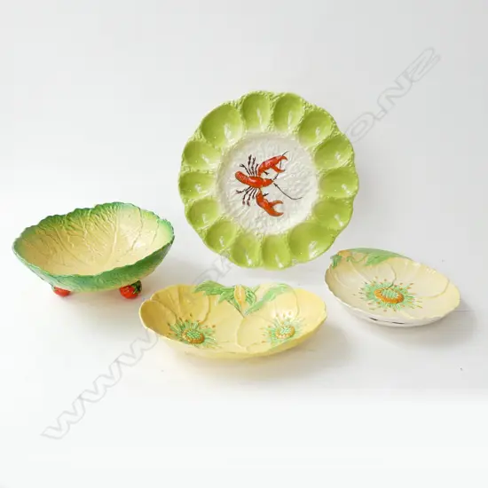 4 PCES CARLTON WARE &#x2B; JAPANESE LEAF BOWL 255mm dia