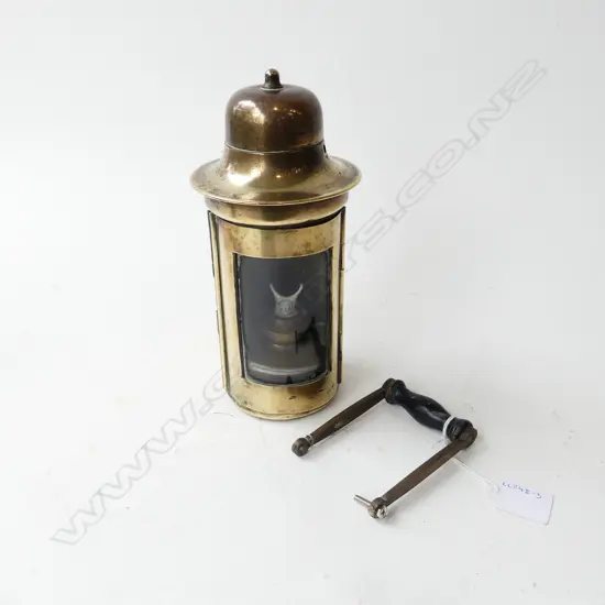 VINTAGE SHIPS SHERWOOD BINNACLE LAMP w. PARRAFIN BURNER H.215mm