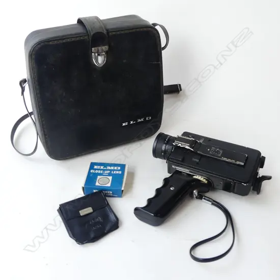 VINTAGE CASED ELMO 8MM MOVIE CAMERA