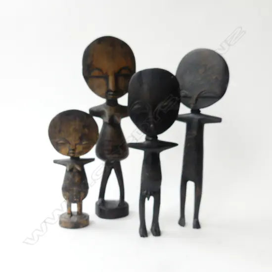 4x African fertility dolls