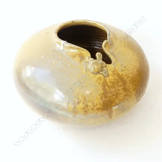 SIGNED STUDIO POTTERY VASE H.160mm, 280mm dia