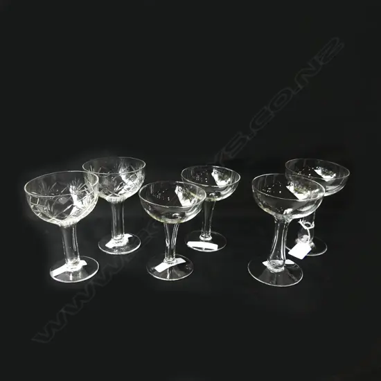 3 PRS HOLLOW STEMED CHAMPAGNE GLASSES