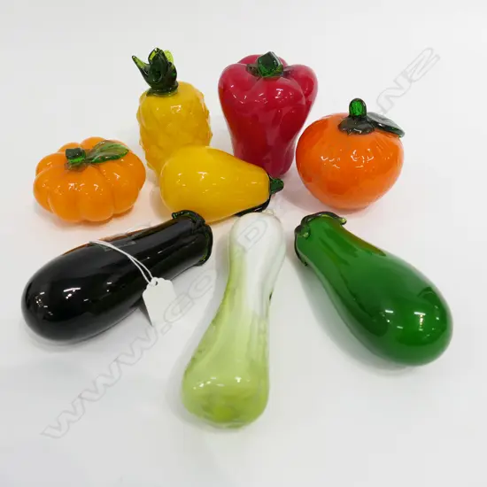 8 ART GLASS FRUIT H.165mm