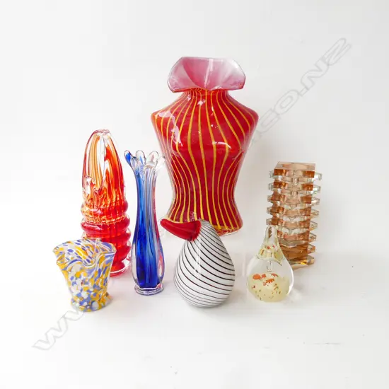 7 PCES ART GLASS H.255mm