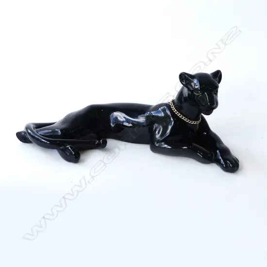 CERAMIC BLACK PANTHER WITH CHAIN H160mm FAULTS