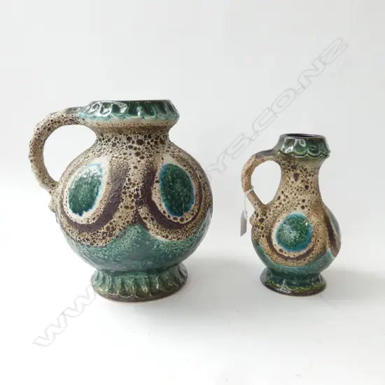 2 RETRO GERMAN VASES H.245mm
