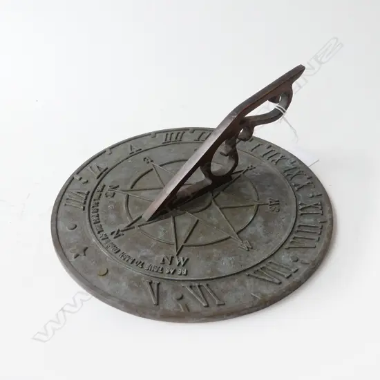 BRONZE SUNDIAL, 225mm dia