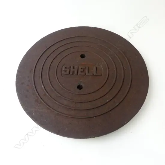 SHELL PETROL STATION CAST IRON TANK COVER DIA.390mm