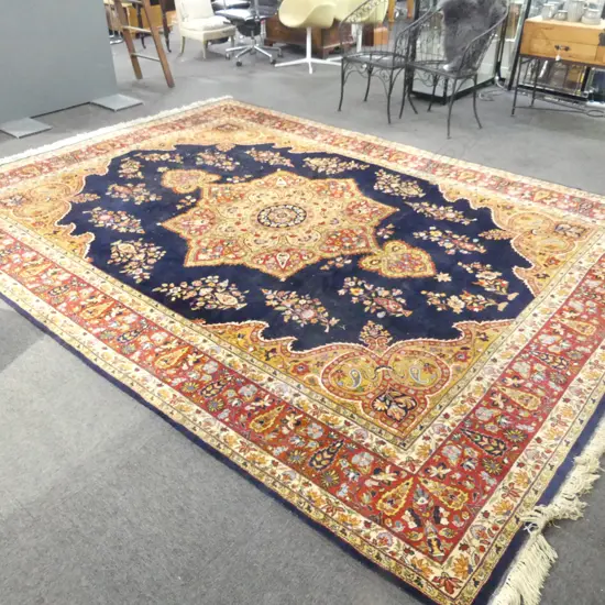 LARGE HAND KNOTTED NZ WOOL PILE RUG MADE IN INDIA 4040x3000mm