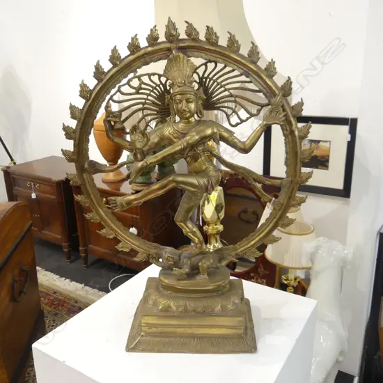 LG BRASS NATARAJA HINDU GOD OF DANCE H.680mm