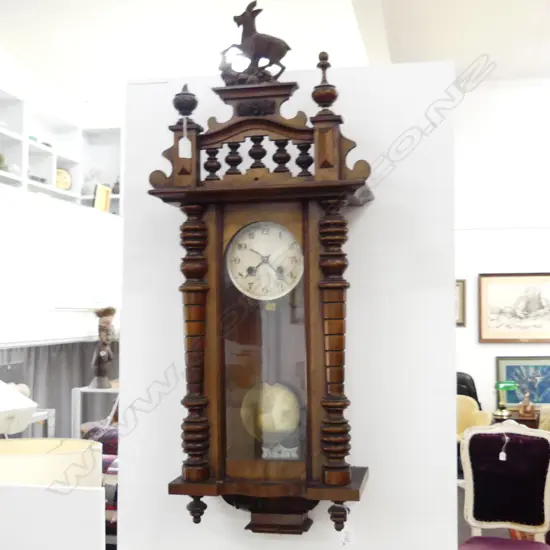 VINTAGE WALL CLOCK, BORER, H1000mm