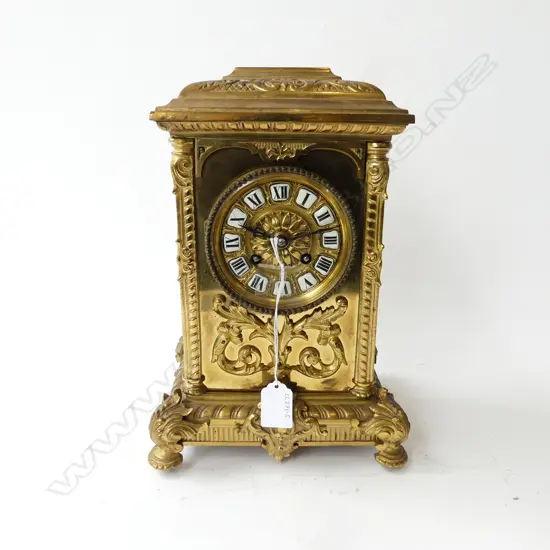 BRASS MANTLE CLOCK H.300mm