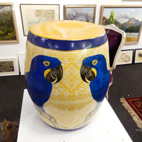 CERAMIC DRUM STOOL, BUG DESIGN BY CAM (CREATIVELY ACTIVE MINDS) H.440mm