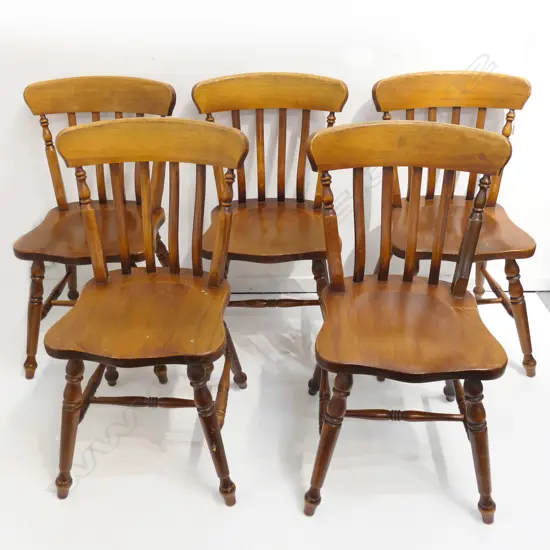 5 WOODEN DINING CHAIRS