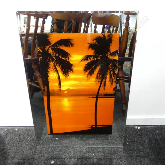 MIRROR w. SUNSET DESIGN 650x450mm
