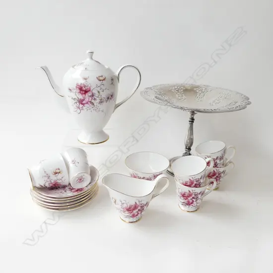 15 PCE TUSCAN 'FRAGRANCE' COFFEE SET + EP COMPORT H.190mm