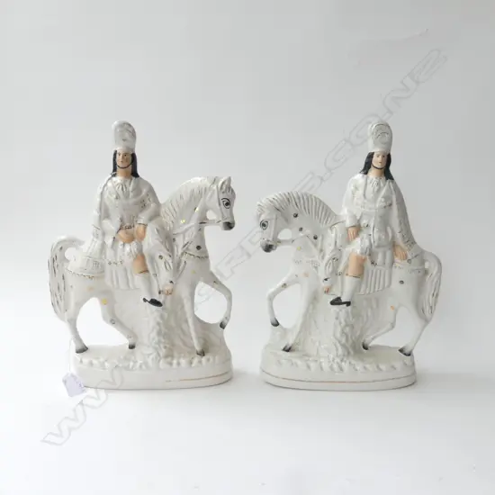 PR STAFFORDSHIRE FIGURES; MEN ON HORSEBACK H.375mm