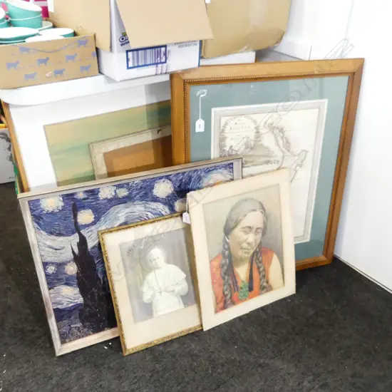  6 PRINTS  1 UNFRAMED VARIOUS SIZES 