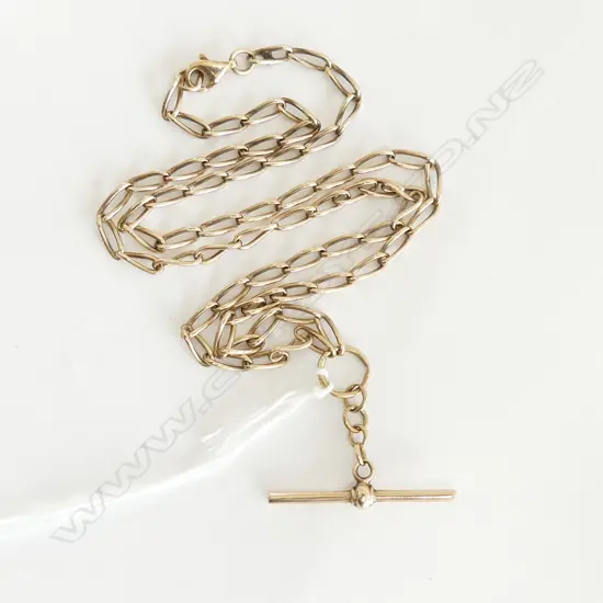 9CT GOLD FOB CHAIN 18grms 