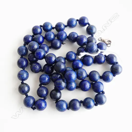 LAPIS BEAD NECKLACE L.850mm