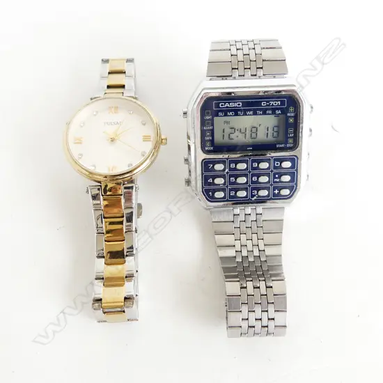 CASIO GENTS DIGITAL WATCH & GENTS PULSAR WRISTWATCH