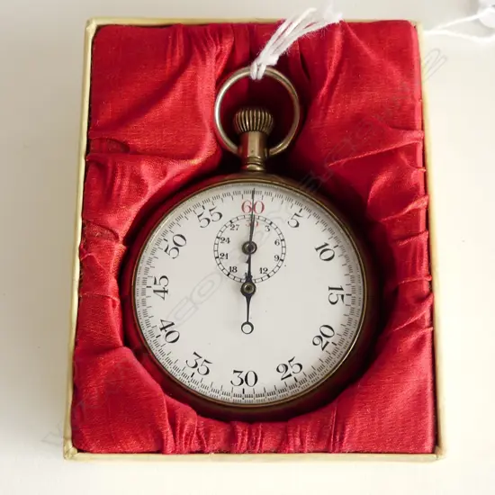VINTAGE BOXED STOPWATCH, MAKER WATERBURY WATCH CO. - WORKING