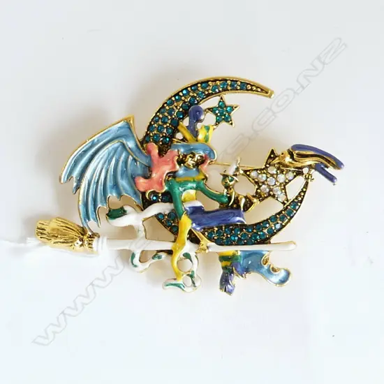 LG HALLOWEEN WITCH BROOCH, NEW