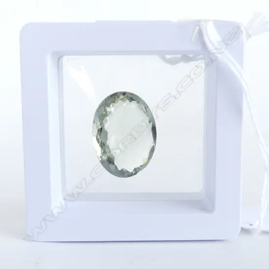 GREEN AMETHYST LOOSE STONE, FACET CUT OVAL SHAPE